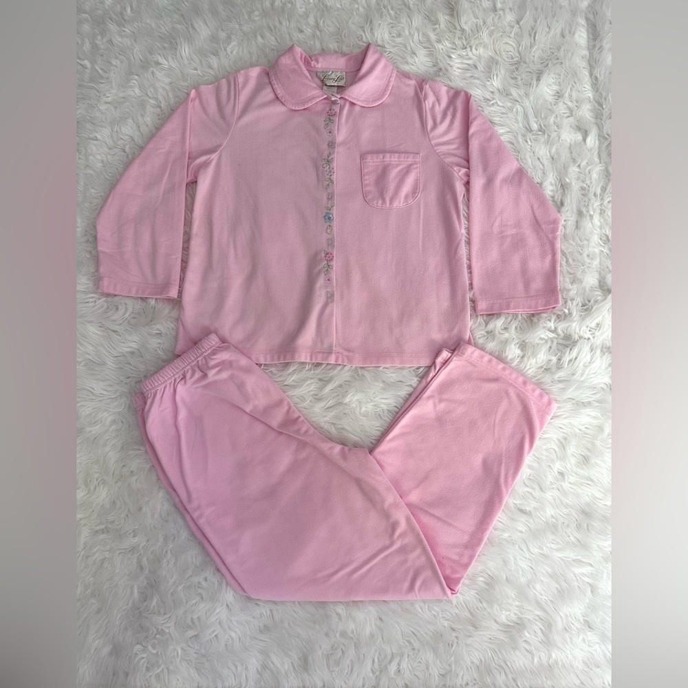 Leisure Life vintage pink lounge set 100% polyester Sz L